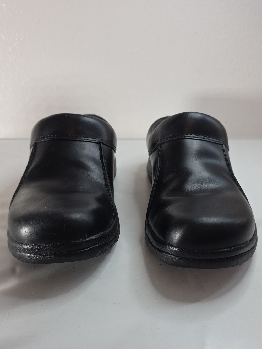 DANSKO WIL LEATHER BLACK SMOOTH SLIP-ON LOW BACK MULES CLOGS MENS SIZE 43 VGUC - Picture 2 of 16